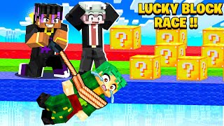 I USED GRAPPLER TO CHEAT IN LUCKY BLOCK RACE😱|RON9IE