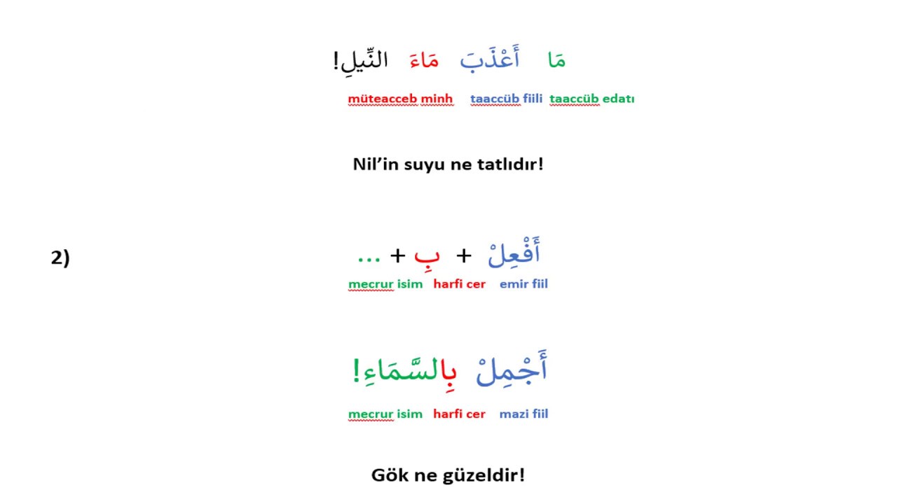 USLUBU  TAACCÜB,TAACCÜP ÜSLUBU NEDİR,SİGASI NEDİR,FİİLİ,FİİLLERİ