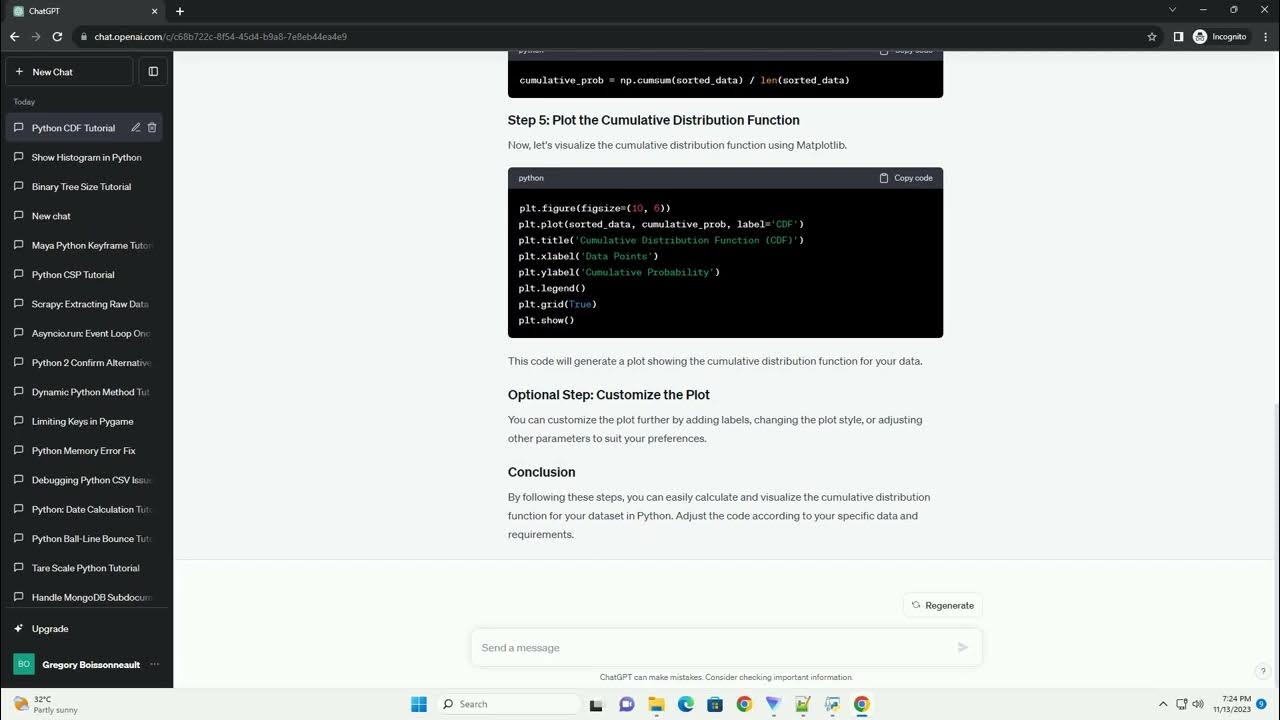 How to get cumulative distribution function correctly for my data in ...