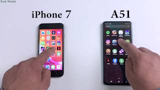 SAMSUNG A51 vs iPhone 7 | Speed Test Comparison