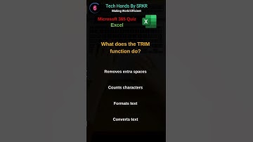 What does the TRIM function do? | #ExcelTips #ExcelTricks #ExcelQuiz #ExcelTraining #ExcelFormulas