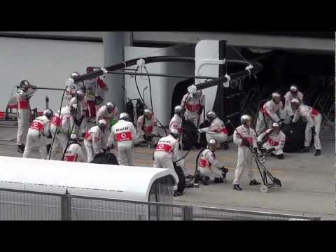 Lewis Hamilton in wrong pit stop...2013 Malaysian Grand Prix