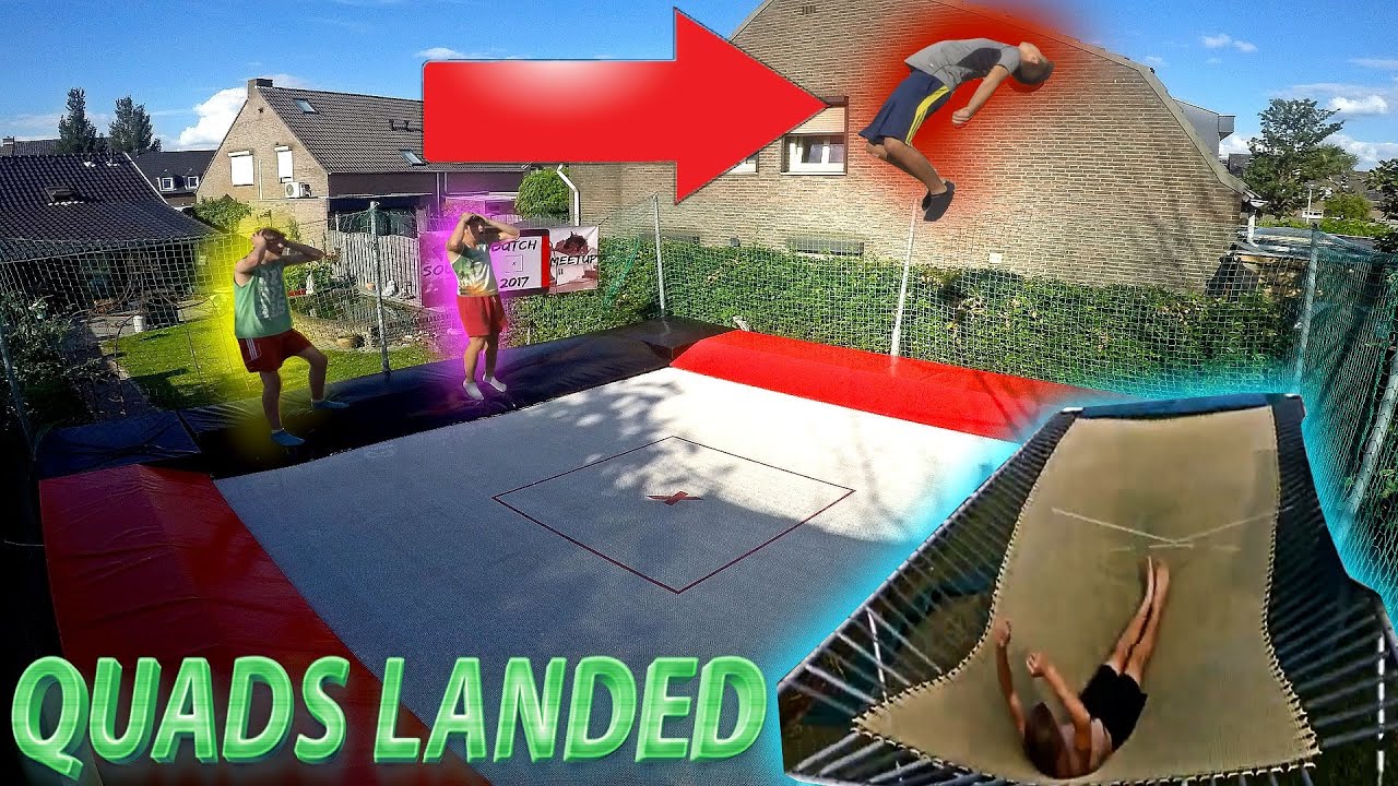 INSANE TRAMPOLINE TRICKS 140 [Quad BackFlip Landed On Gtramp NDB] YouTube