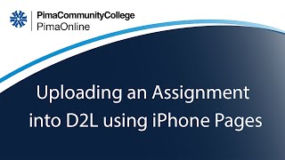 Uploading an Assignment into D2L Using iPhone Pages