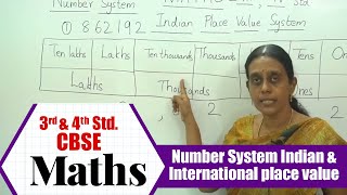 3rd & 4th STD Maths | Number System Indian & International place value | CBSE Syllabus Mathematics