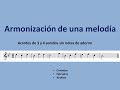 Armonización de una melodía a 4 voces. Algunos consejos con ejemplos.