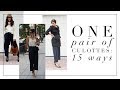 One pair of Culottes: 15 ways! | How to Style Basics | Minimalism | Slow Fashion