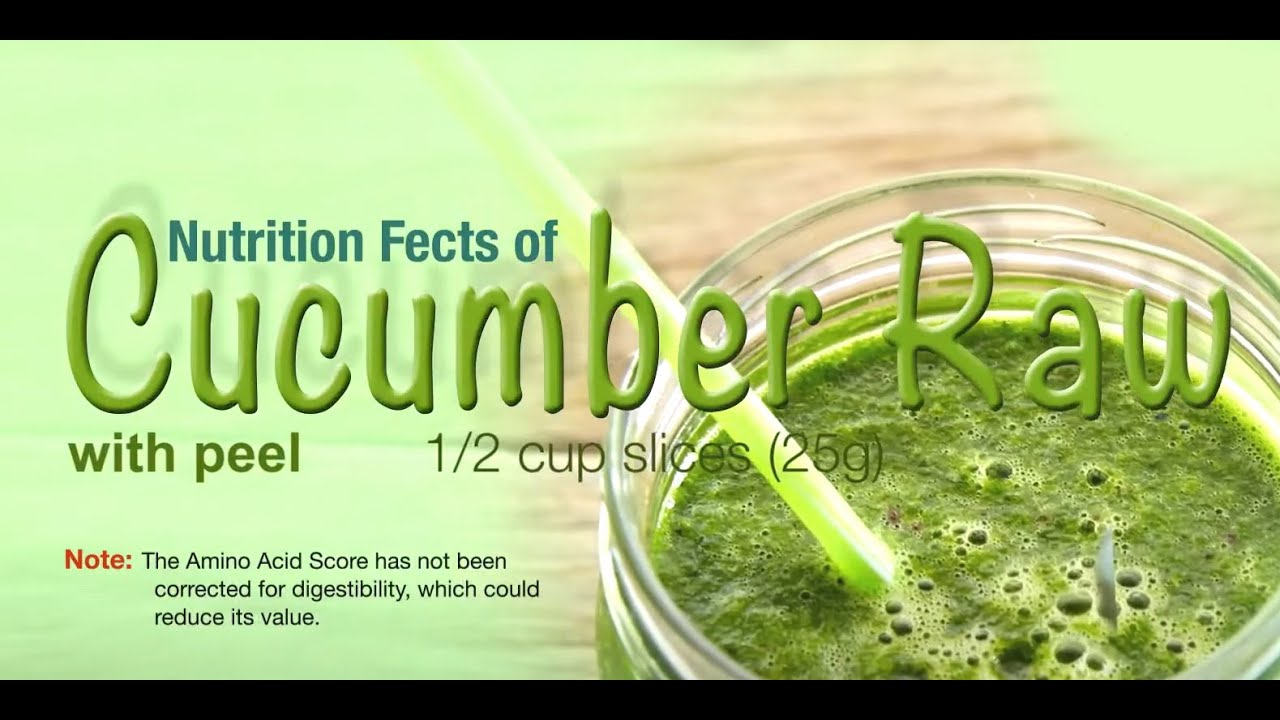 Cucumber Nutritional Value YouTube