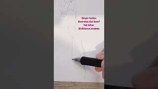 Sketsa Gambar Fashion Dress dan Vest #alkhansas  #fashionillustration #fashiondesigner