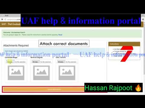 How to apply in Postgraduate admissions process of UAF