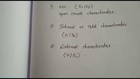 O.C.C Internal & External characteristics on DC generators