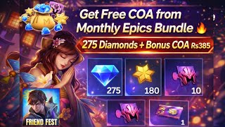 Get Free COA from Monthly Epics Bundle 275 Diamonds Bonus COA Free MOBA legends
