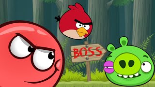Red Ball Angry Birds Animated Boss 2 | Red Ball 4 + (NEW ORIGINAL Red Ball 2022) Boss Bad Piggies