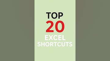 Top 20 Excel Shortcuts You Must Know! | Boost Productivity Fast #shorts #ytshorts #excel #Tutorial