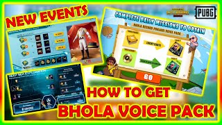 HOW TO GET BHOLA VOICE PACK IN PUBG MOBILE | DAILY FORTUNE EVENT | NEW EVENTS IN PUBG MOBILE