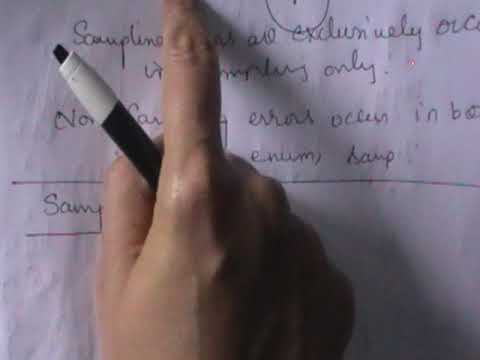 Sampling and Non Sampling errors - YouTube