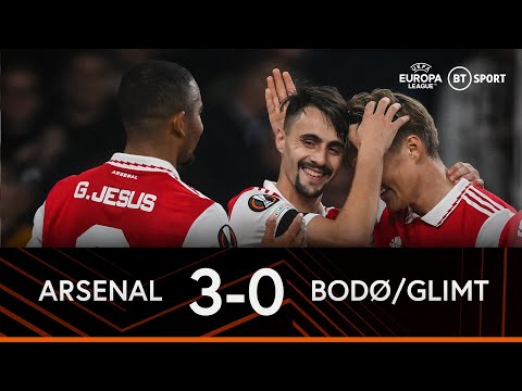 Arsenal v bodø/glimt (3-0) | nketiah, holding and vieira on target | europa league highlights