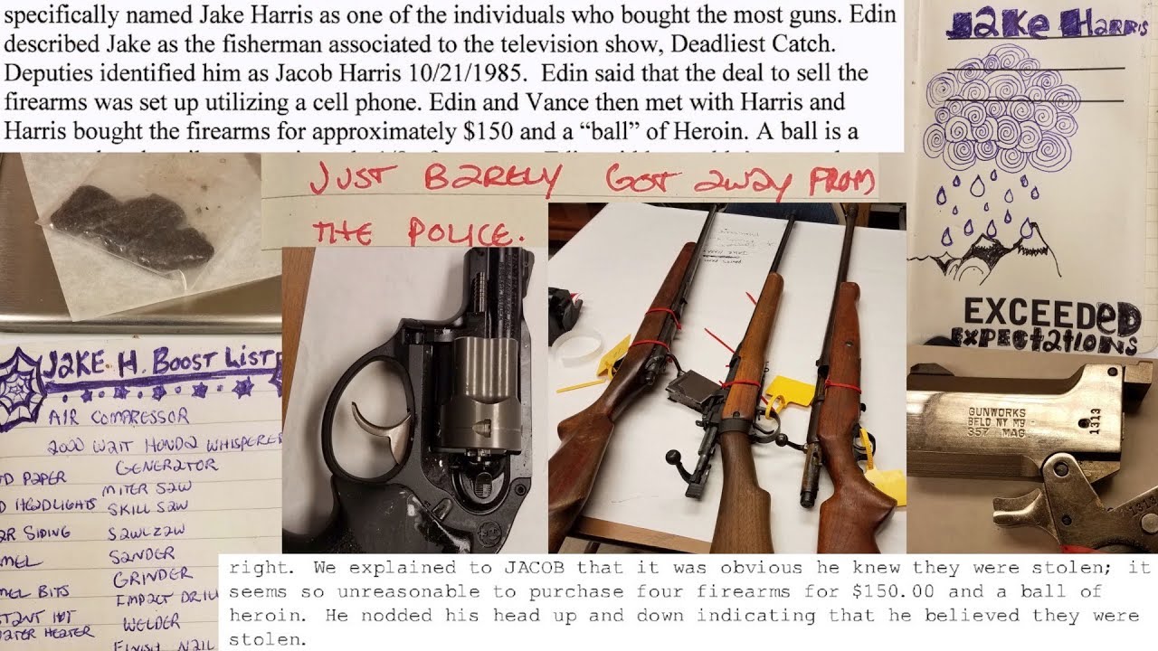 Pursuit and Arrest of Jake Harris from "Deadliest Catch" (Audio & Records)