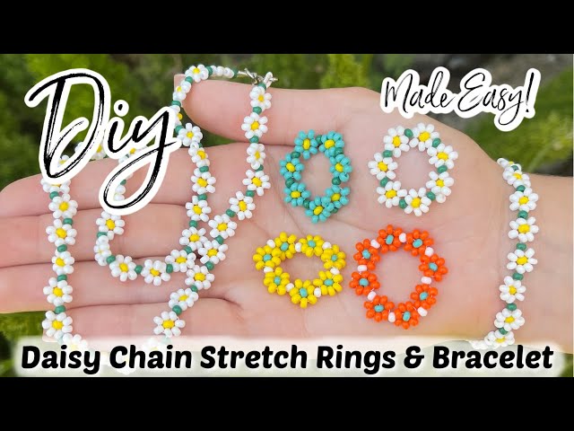 Beaded Daisy Bracelet: Seed Bead Daisy Chain Bracelet Tutorial 