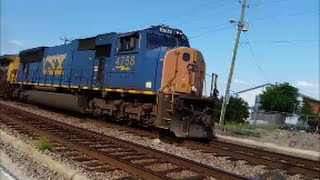 [CSX] EMD SD70M 4758 Leads Q401-31 in Notch 8 Pulling Hard Through Fayetteville NC