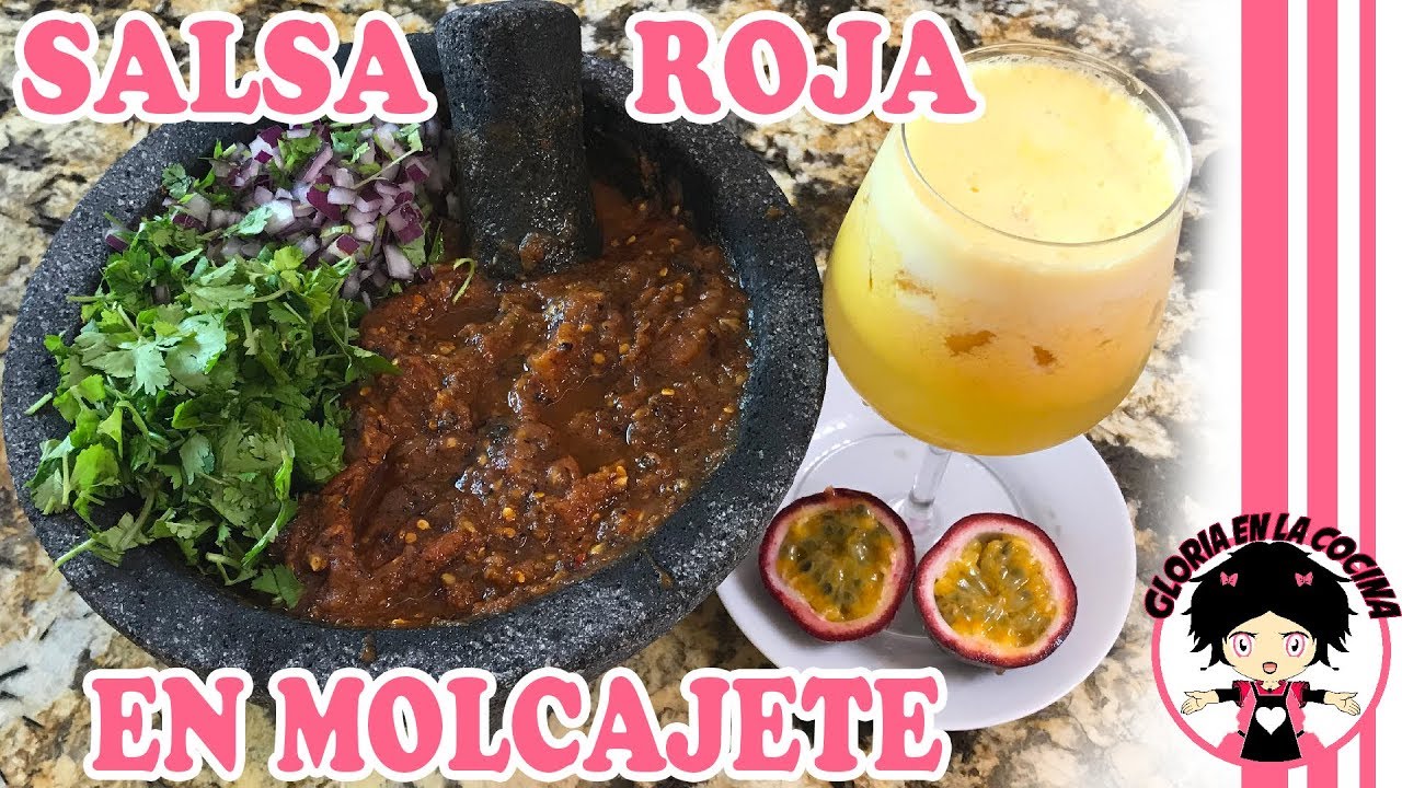 Salsa Roja en Molcajete YouTube
