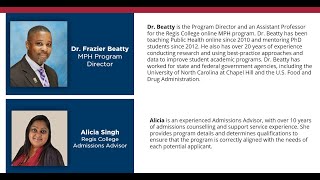 Online MPH Program Information Session – Regis College