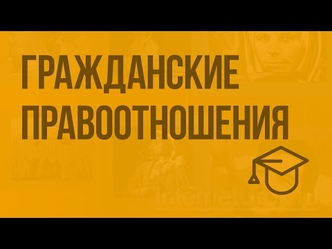 Гражданские правоотношения. Видеоурок по обществознанию 9 класс