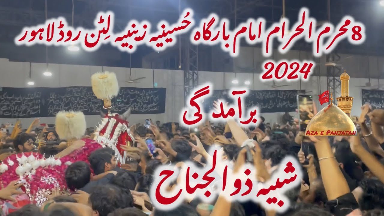 8 Muharram 2024 || Baramdagi Zuljannah Imam Bargah Hussainia Zainabia || Lytton Road Lahore