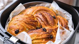 Buttery Cinnamon Raisin Bread in the Air Fryer! No Oven Needed! Easy Recipe
