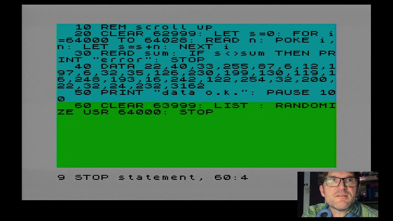 chilling with the ZX Spectrum LIVE Animated AL #zxspectrum - YouTube