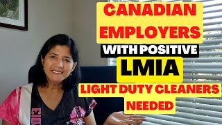 LIGHT DUTY CLEANER Jobs | CANADIAN EMPLOYERS with LABOUR MARKET IMPACT ASSESSMENT | POSITIVE LMIA