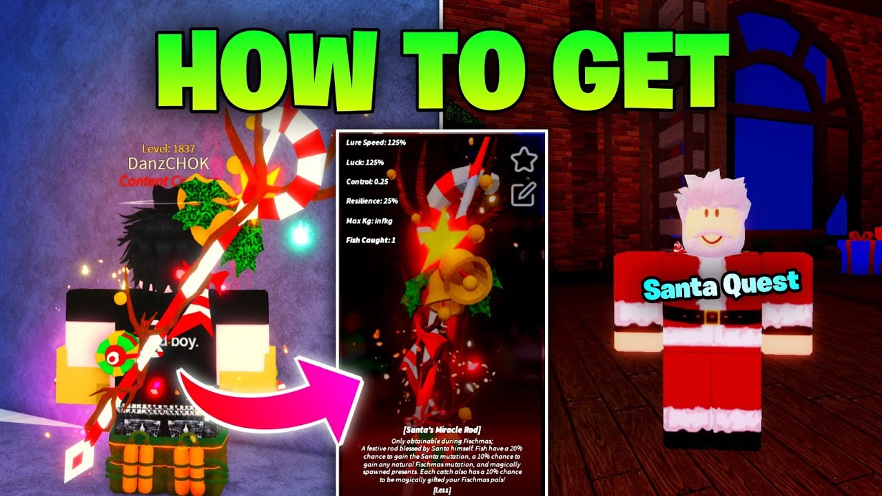 How to Get Santa Miracle Rod - Full Guide SANTA QUEST in FISCH