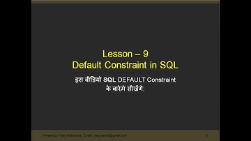 SQL Default Constraint