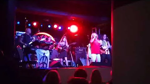 Girl Plays On Stage With "Redfoot: The Ultimate Sammy Hagar Experience" Tribute Band.