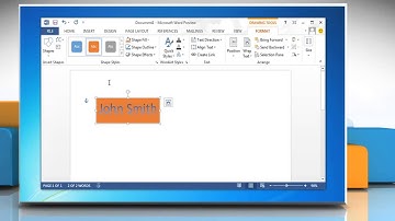 How to edit a WordArt Object in MS Microsoft® Word 2013