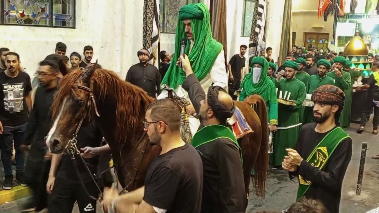 مرور موكب المشق لحسينية  الرسول الأعظم ليلة ثامن محرم/المنامة