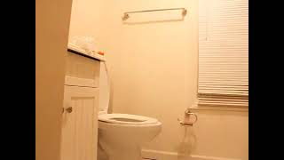 Girl pooping and farting on toilet