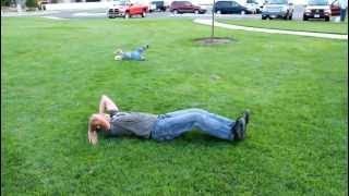 Upside down worm break dance move