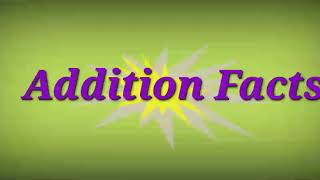 Addition Facts CLASS 1 and 2