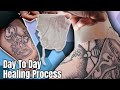 Tattoo healing process with second skin dermshield  saniderm