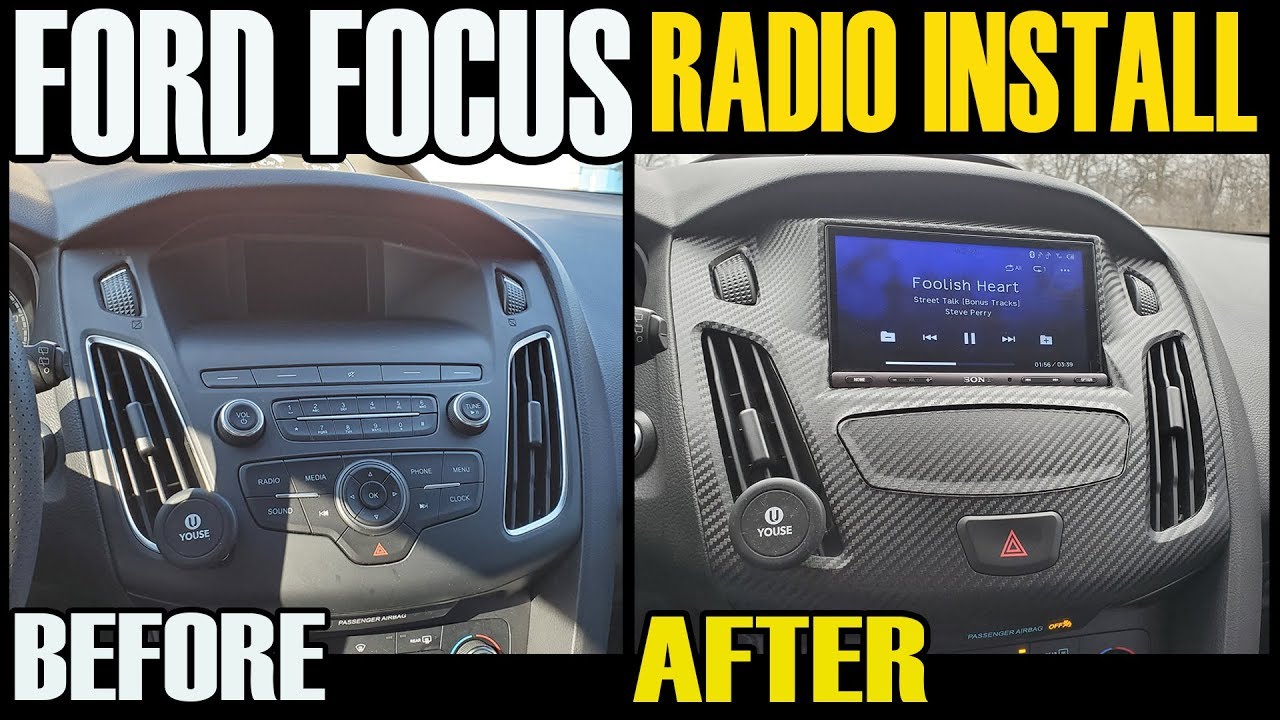 FORD FOCUS RADIO INSTALL - STOCK 4 INCH TO SONY 7 INCH AFTER
