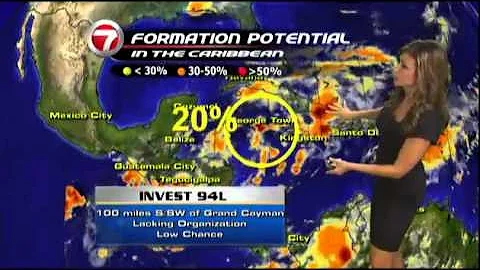 WSVN Weather Julie Durda hot black dress