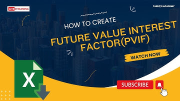 How to Create Future Value Interest Factor (FVIF) Table in Excel Sheet.