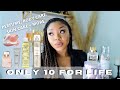 KEEP ONLY 10 + PRODUCTS FOR LIFE! PERFUME, LOTION, SKIN CARE, LIP GLOSS + MORE | NEW PERFUME HAUL