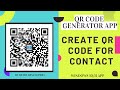 Create QR Code For Contact | QR Code Generator App 2022