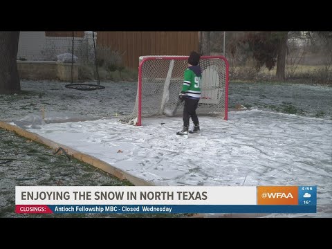 DFW arctic blast: Little snow brings lots of fun for North Texans - YouTube