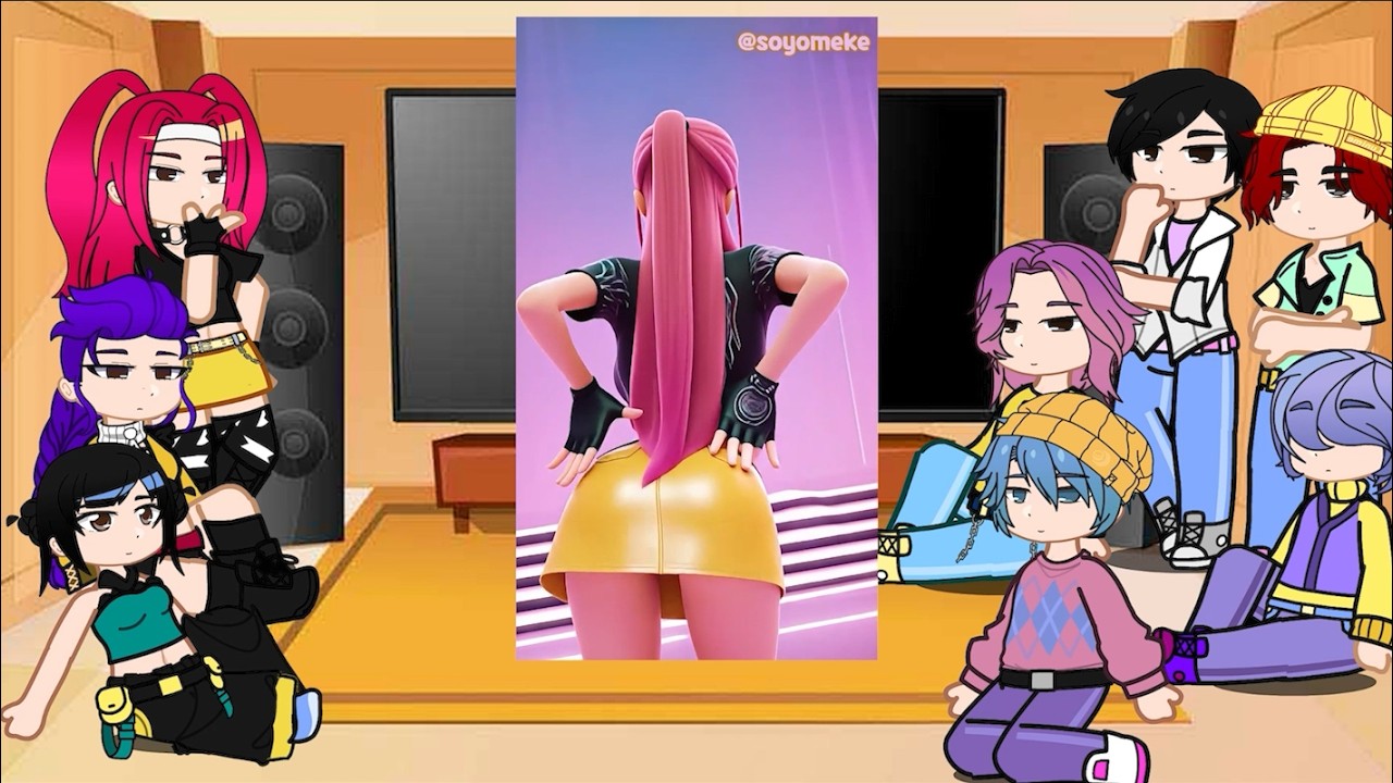 KPop Demon Hunters React To Themselves / TikToks + Memes / Gacha React