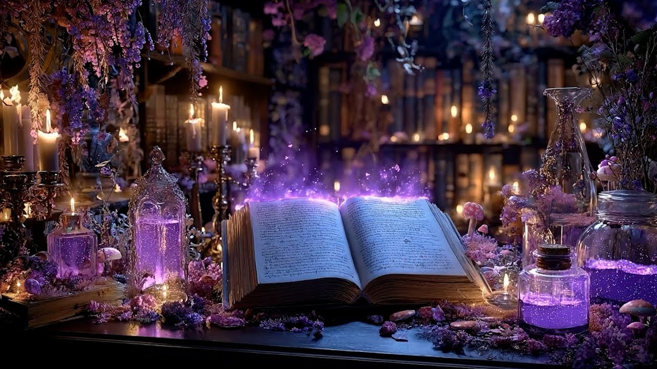 Magical Music & Nature Water Sounds: Ancient Wizard's Desk to Fall Asleep Instantly in 3 Minutes