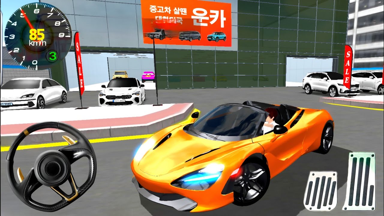 New Orange McLaren 720S in Car Shorooms - 3D Driving Class 2026 - Android Gameplay