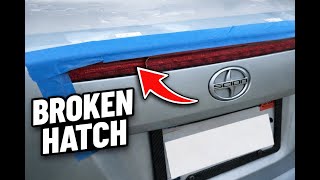 2005-2010 Scion TC hatch trim lift gate garnish replacement part with bracket